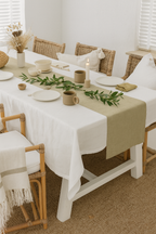 Pure Linen Tablecloth – White