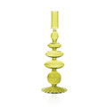 Glass Taper Holder – Pear Green - Set of 2