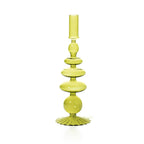 Glass Taper Holder – Pear Green - Set of 2