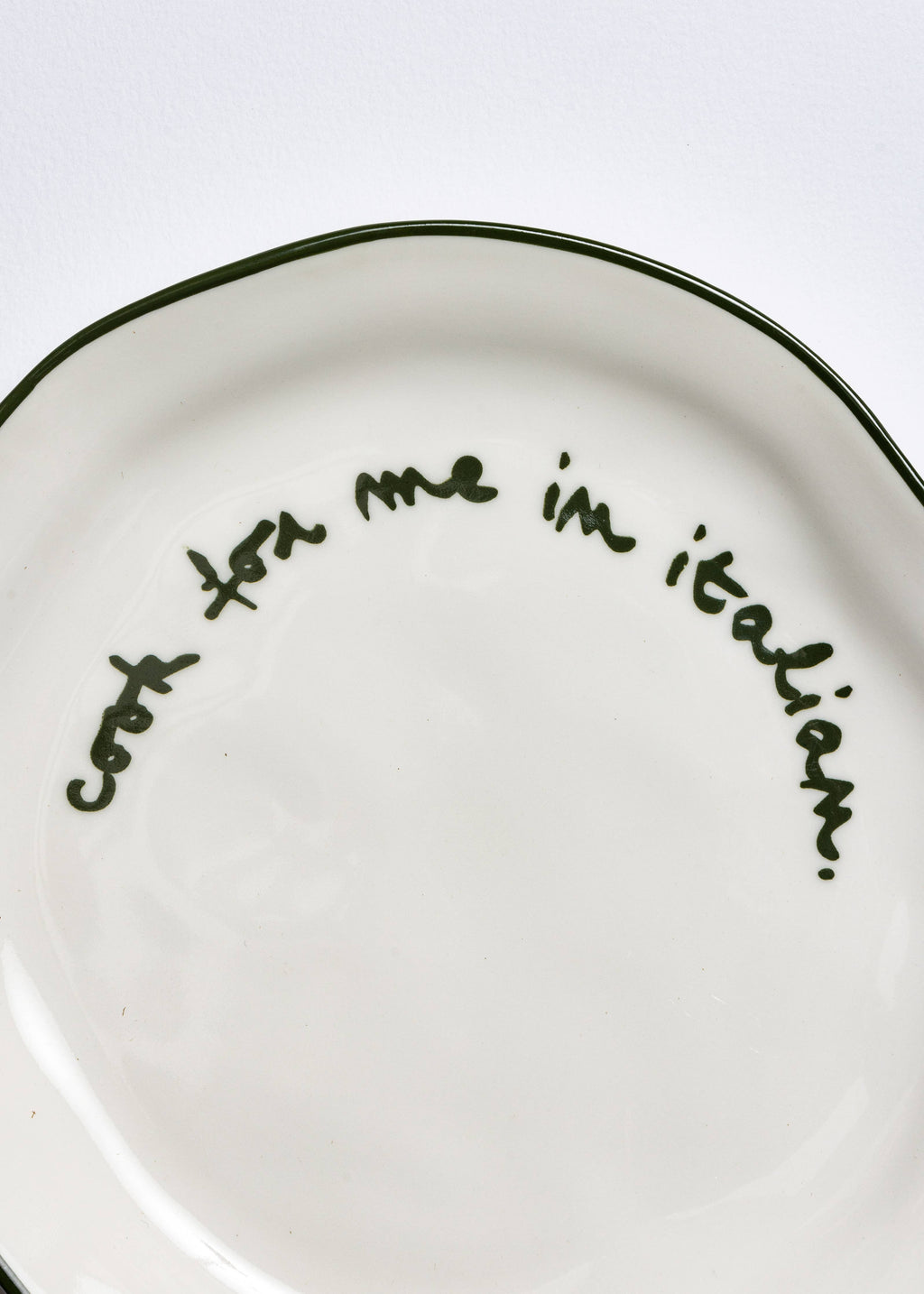 Statement Plate – ‘Cook for Me in Italian’