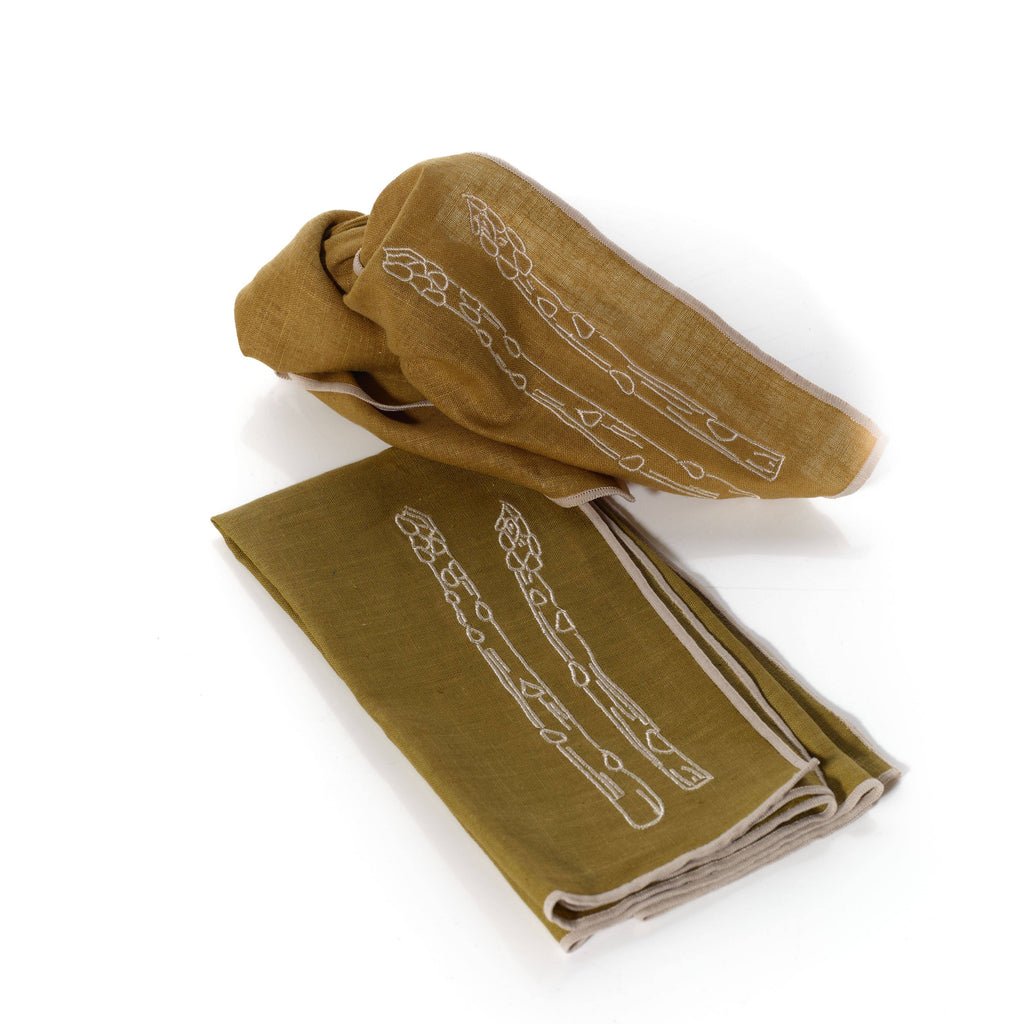 Linen Napkins – Asparagus (2 Pack)