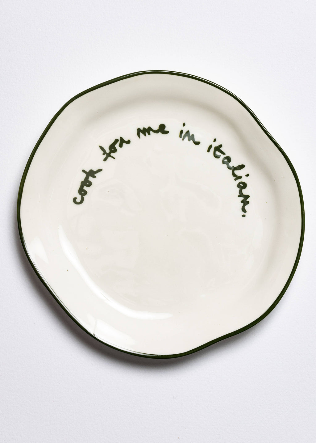 Statement Plate – ‘Cook for Me in Italian’