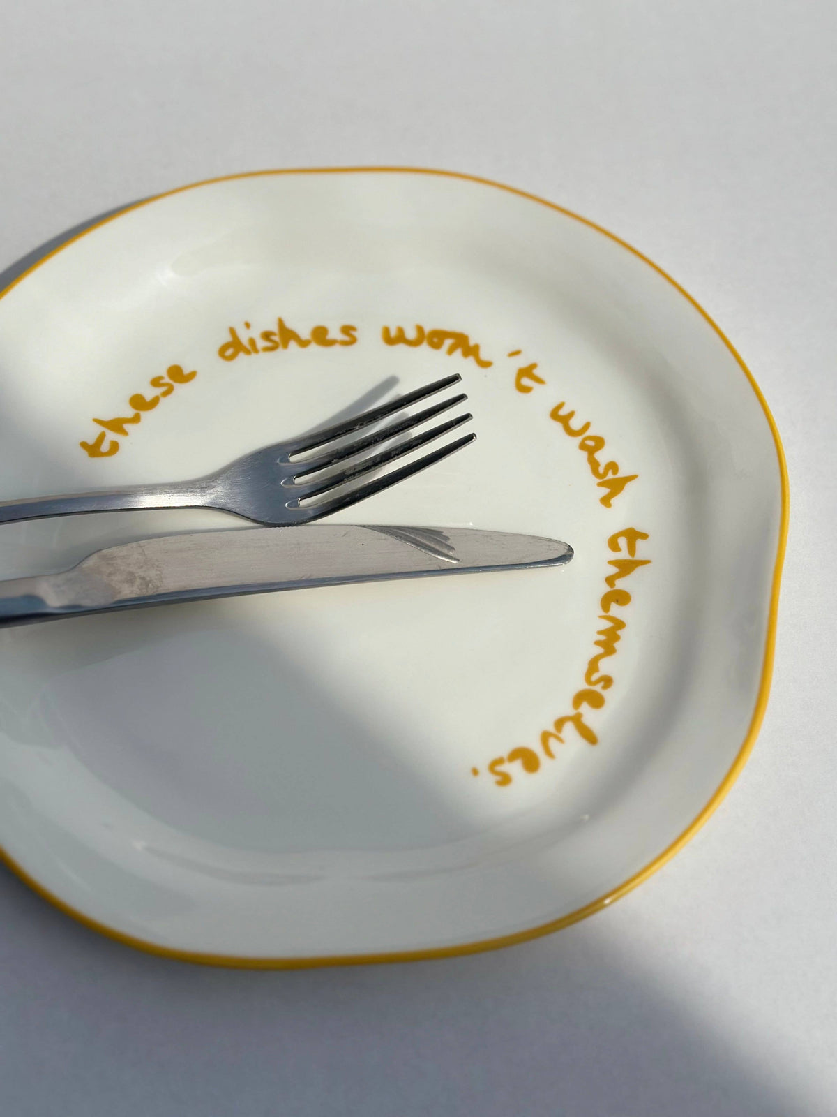 Statement Plate – ‘These Dishes Won’t Wash Themselves’