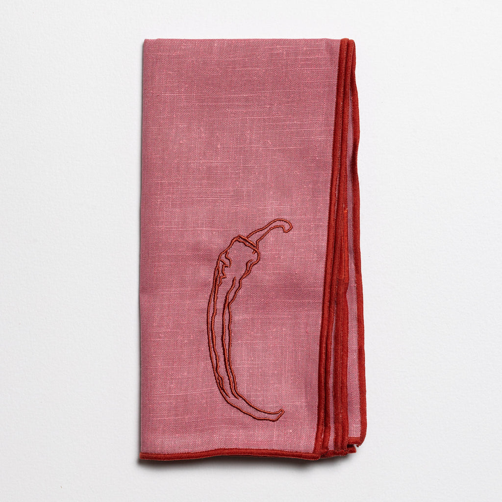 Linen Napkins – Chilli (2 Pack)