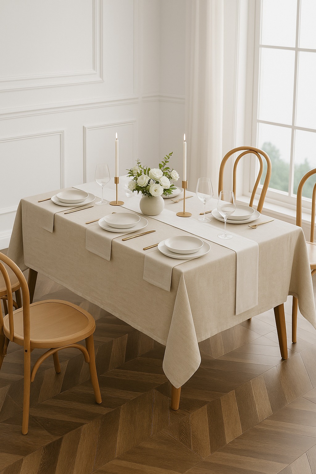 Pure Linen Tablecloth – Natural
