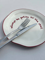 Statement Plate – ‘Always Be Polite to the Chef’