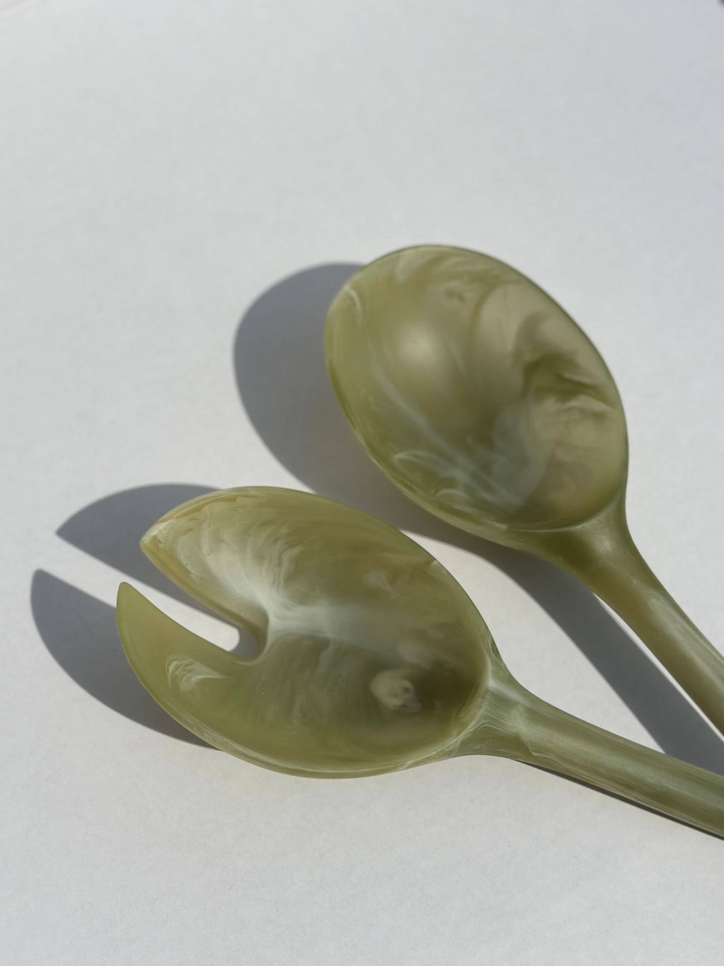 Salad Servers – Olive Green