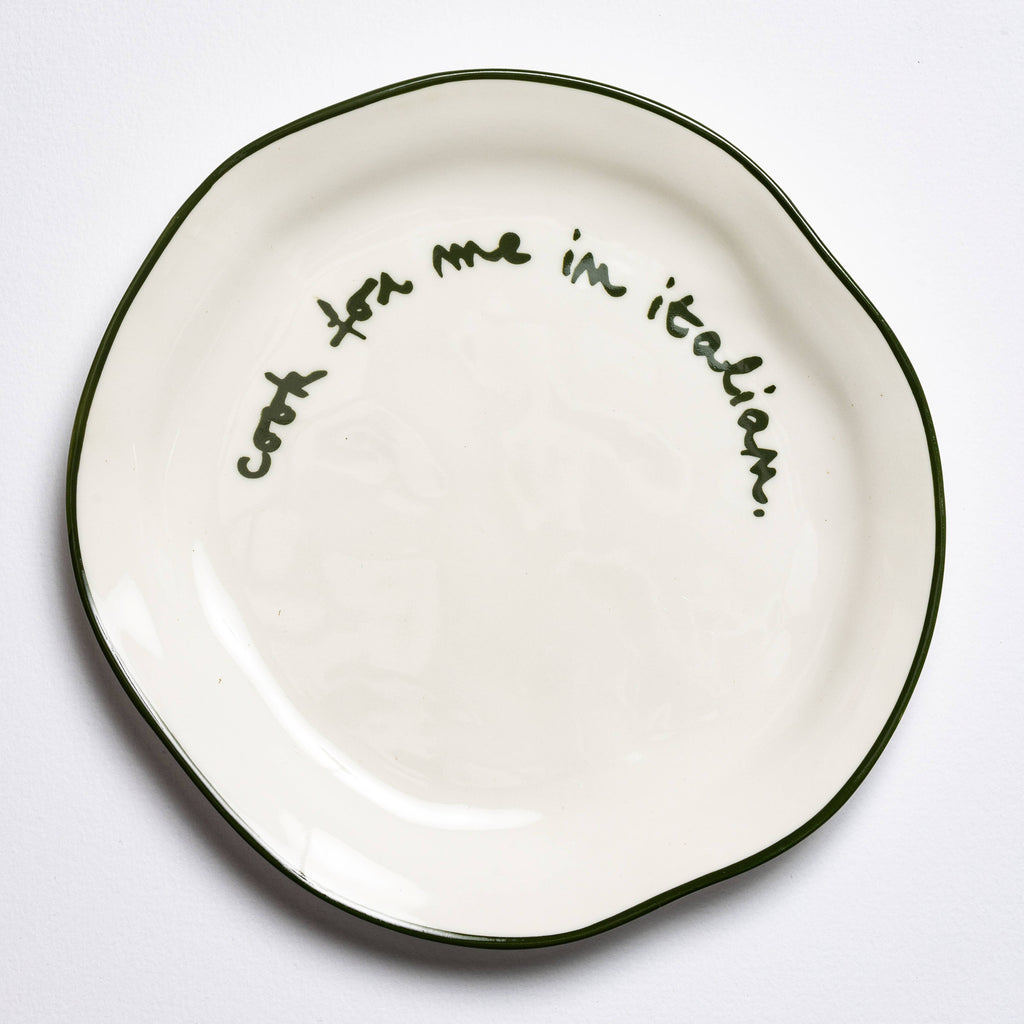 Statement Plate – ‘Cook for Me in Italian’