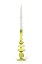 Glass Taper Holder – Pear Green - Set of 2