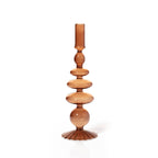 Glass Taper Holder – Champagne - Set of 2